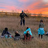 Glen makes time on a Saturday night to address a group of Girl Guides on the history of Strathcona County and the Beavery Hills moraine, and the joys of birdwatching.